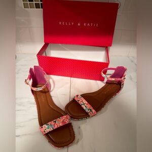 Kelly & Katie Pink Floral Sandals